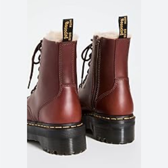 Dr Martens • Jadon Faux Fur Lined Platform Boots brown Abruzzo leather 8 - Picture 2 of 12